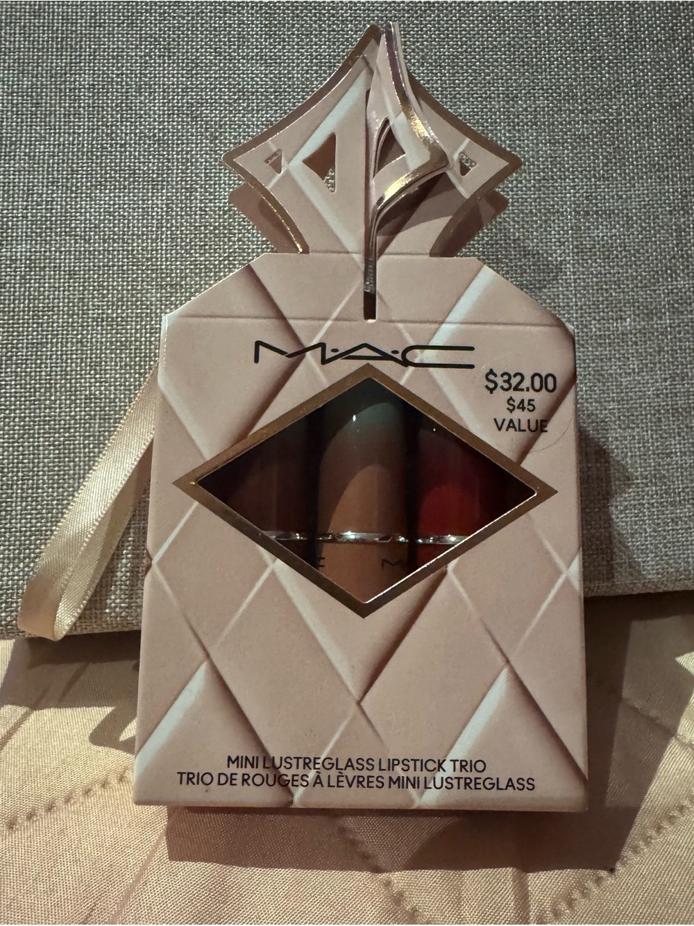 MAC Mini Lustreglass Lipstick Trio- New - Cute gift! ~1.5g(each)/0.05oz(each)